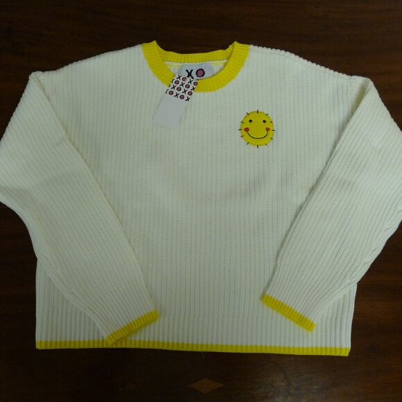 Kerri Rosenthal Sweater Anthropologie Smiley Sun Size Large - Picture 1 of 7